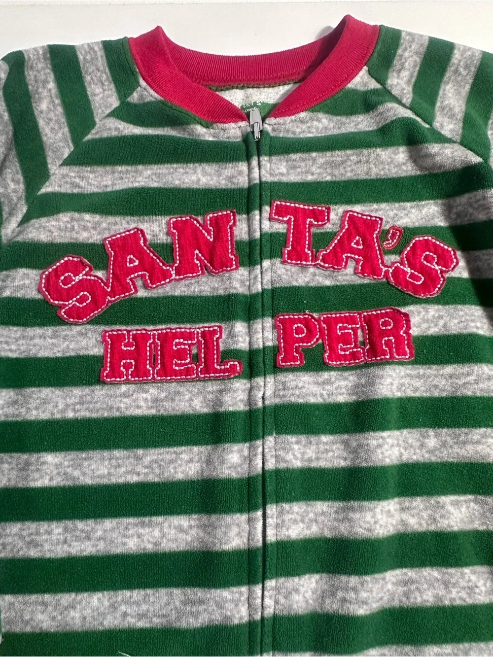 Carter’s Santa’s Helper onesie pajama toddler 4T
